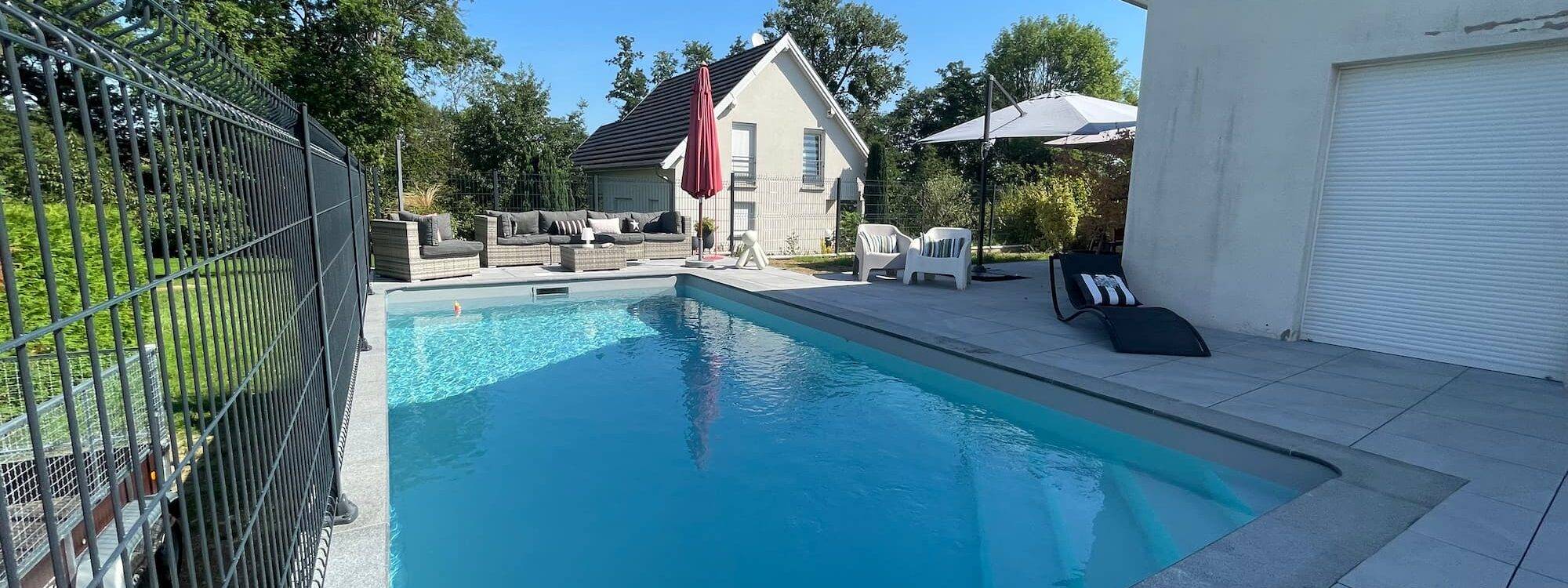 Création d&#8217;une piscine en béton à Carspach Wittenheim