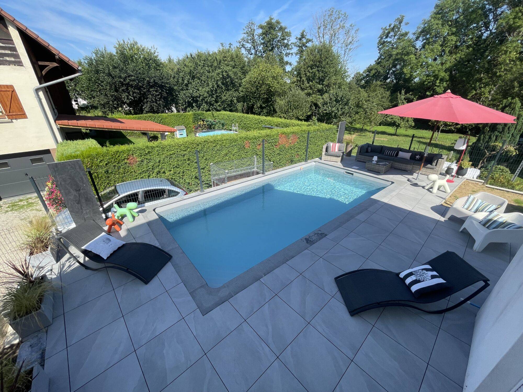 Création d&#8217;une piscine en béton à Carspach Montbéliard 1